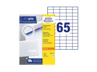 Etiket Avery Zweckform 3666-200 38x21.2mm wit 13000stuks - 1
