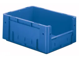 Euronorm Stapelkrat Blauw 175x400x300mm 14.5l Gesloten Grijpopening