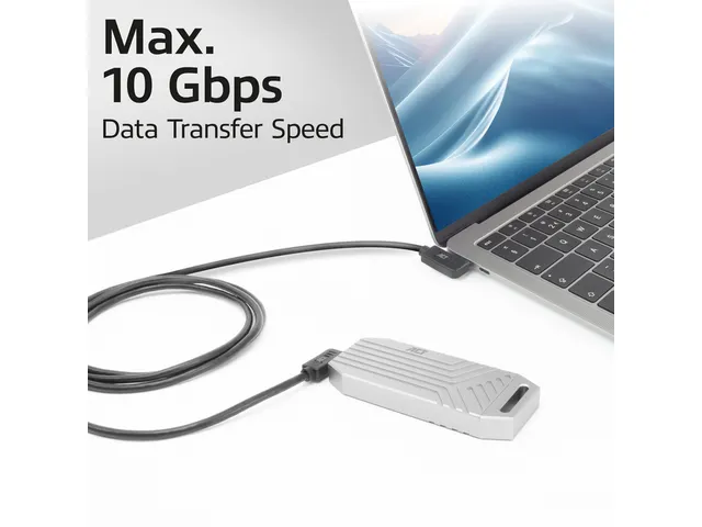 Kabel ACT USB-C hoek links/rechts 10Gbps 2m