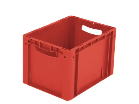 Euronorm Stapelkrat Pp 270x400x300mm Wand/bodem Gesloten Rood 26l