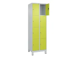 lockerkast,HxBxD 1950x600x500mm,2x4vakken,vak B 300mm,cil.-slot,voeten