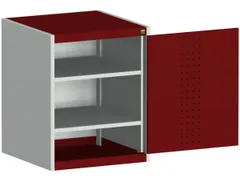 kast met geperforeerde platen,HxBxD 800x650x650mm,2xStalen bodem