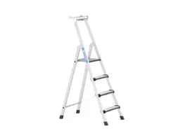 trapladder,eenzijdig,4treden,m. bekleding,stand H 0,75m,balk L 1,52m