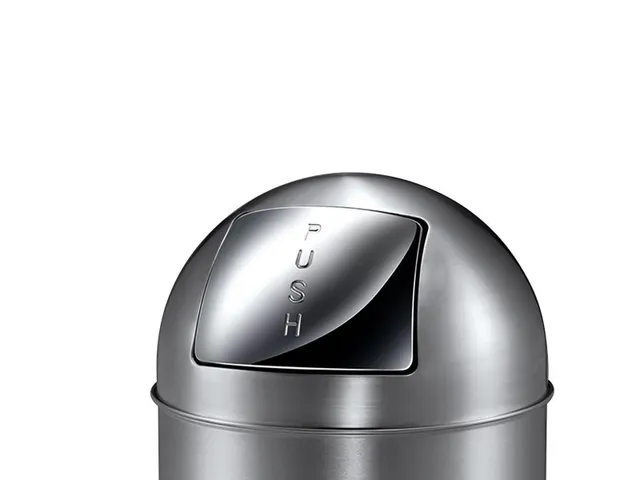 Afvalbak Pushcan 40 liter Mat Chroom