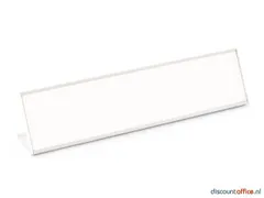 OUTLET Tafelnaambord 1 Zijdig Whiteboard Schrijfoppervlak 210x52mm
