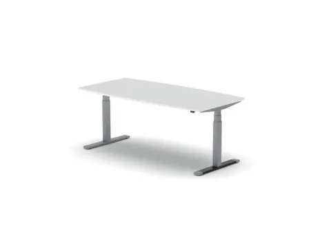 Elektrisch ihv Vergadertafel Vatvorm 1800x800mm Alu + Wit Blad