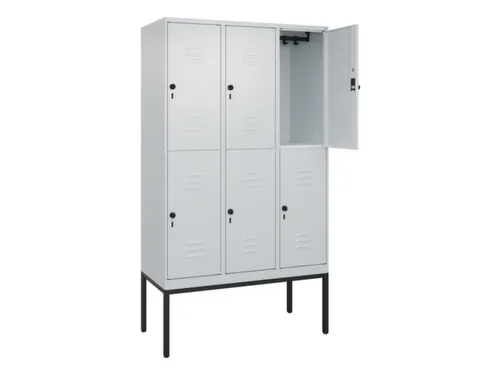dubbeldekse locker,HxBxD 2120x1200x500mm,3x2vak.,vak B 400mm