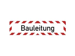 aanwijzingsbord,Bouwdirectie,folie,rood/wit/zwart,zelfklevend