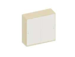 Schuifdeurkast 1150x1200x430mm Decor Romp Esdoorn Decor Front Wit