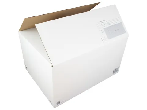 postpakketdoos 7 Raadhuis 485x369x269mm wit bedrukt 5 stuks