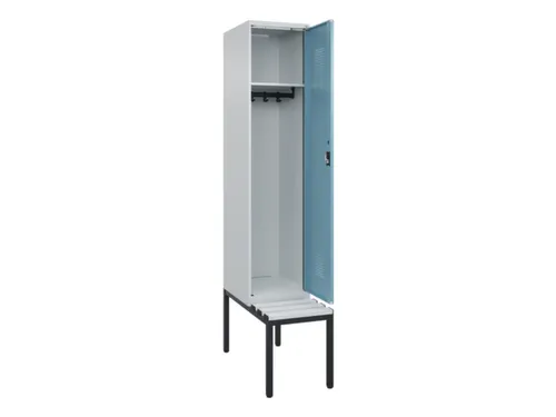 locker met bank,HxBxD 2120x400x815mm,1vak,vak B 400mm,cilinderslot
