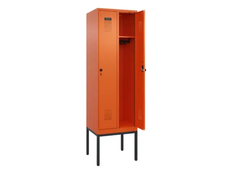 locker,HxBxD 2120x600x500mm,2vak,vak B 300mm,draaigrendel