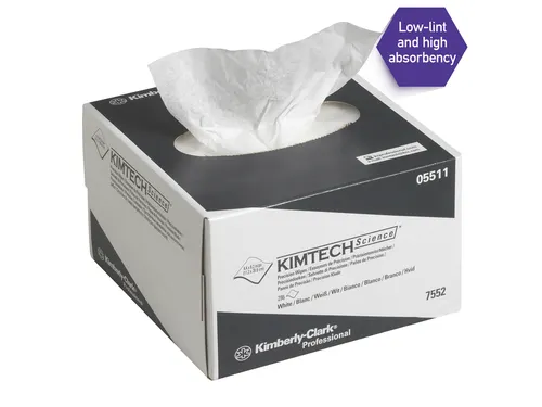 Poetsdoek Kimtech Science 208x112mm 30x286vel dispenserdoos wit 7552