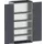 kast met sleufplaat,HxBxD 2000x1300x650mm,4xStalen bodem
