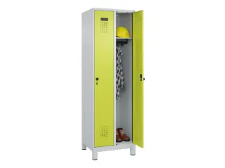 locker,HxBxD 1950x600x500mm,2vak,vak B 300mm,draaigrendel,voeten - 1