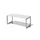 bureau,HxBxD 740x1800x800mm,blad grijswit,sledeframe zilverkleurig