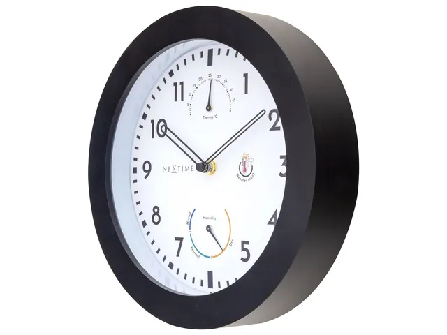 Buitenklok Nextime dia 25,5cm Daisy met thermo- en hydrometer cijfers,