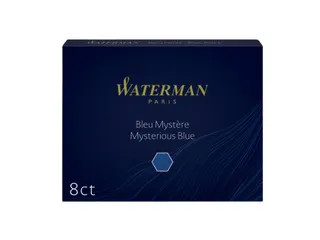 Inktpatroon Waterman lang Mysterious Blue Blauw-Zwart 8 stuks - 1