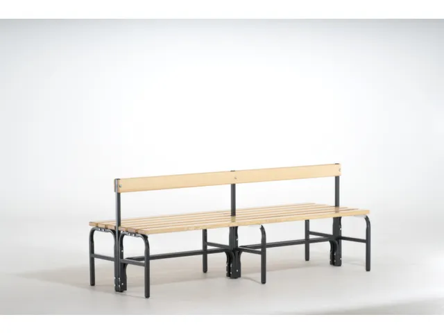 banc double HxLxP 770x1500x725mm barrettes en bois