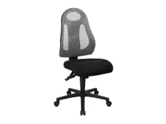 Bureaustoel Grijs Synchroonmechaniek Zitting Stof Zwart