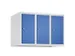 opzetkast,v. locker,3vak.,vak B 250mm,HxBxD 500x750x500mm,vleugeldeur