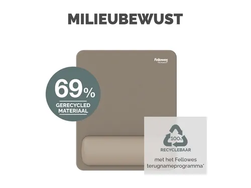 Muismat met polssteun Fellowes Breyta zand 20x24cm