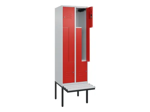 Z-garderobekast,HxBxD 2120x600x815mm,2vak,vak B 300mm,cil.-slot