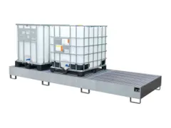 opvangbak,v. 3xIBC,opvangvol. 1000l,HxBxD 340x3850x1300mm,m. rooster