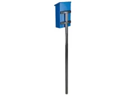 Brievenbuspaal RVS incl. montagebeugels Zilver hoogte150 cm