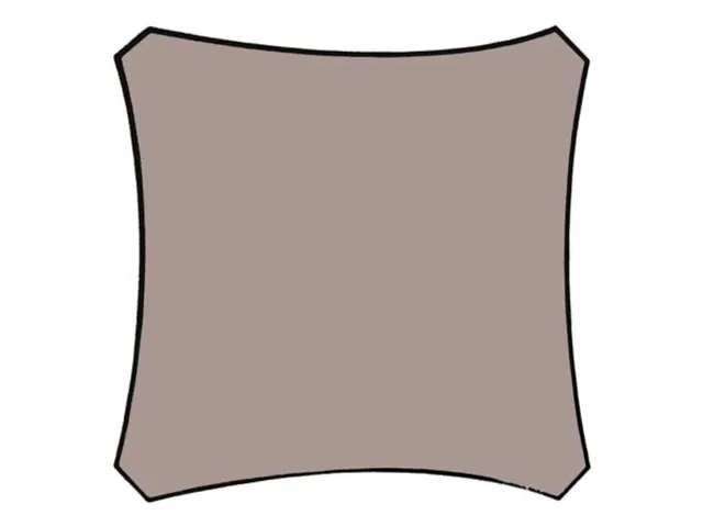 Zonnezeil Vierkant 5x5m Taupe