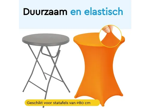 Tafelrok BRASQ voor statafel 80cm oranje