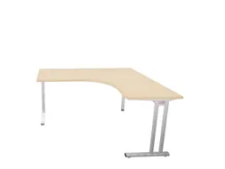 bureau in vrije vorm,HxBxD 740x1600x1600mm,vrije vorm,NE-esdoorn