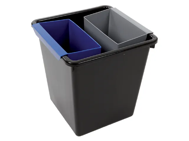 Bac pour corbeille carrée et conique bleu