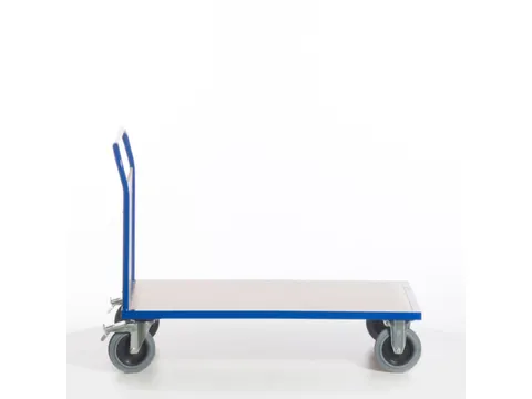 kopwandwagen,draagverm. 600kg,laadvl. LxB 1200x800mm,houtplaat,1wand