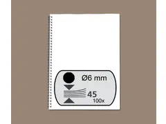 Draadrug Fellowes 6mm 34-rings A4 zwart 100stuks
