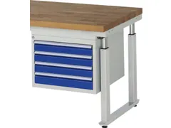 schuiflade-onderbouw v. werkbank HxBxD 440x580x600mm 4laden RAL5010