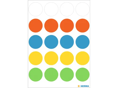 HERMA 1881 Multipurpose etiketten Rond 19mm Assorti 100 stuks