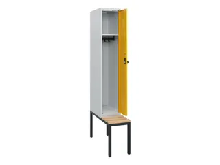 locker met bank,HxBxD 1950x300x815mm,1vak,vak B 300mm,draaigrendel - 1