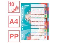 Colour'Breeze tabbladen, ft A4, 11-gaatsperforatie, PP 10 Tabs
