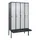 locker met bank,HxBxD 2120x1200x815mm,4vak,vak B 300mm,draaigrendel