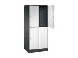 grootvolume garderobekast,RAL 7021/RAL 7035,HxBxD 1950x820x600mm