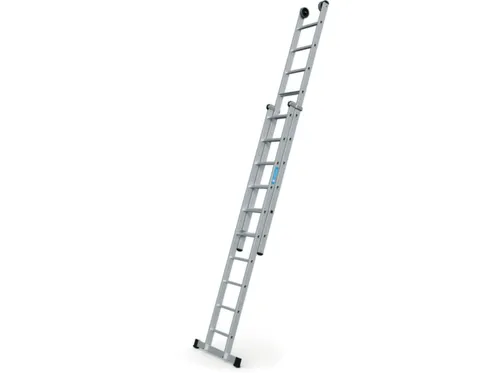 schuifladder,2x10,trede(n),balk L 5,3m,2-dlg.,aluminium