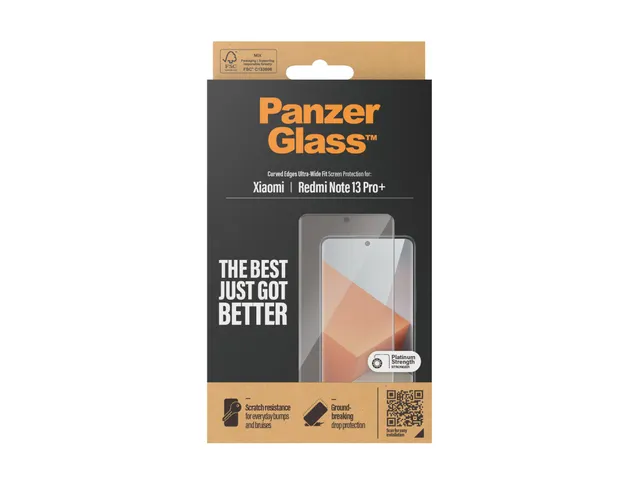PanzerGlass Screen Protector Xiaomi Redmi Note 13 Pro+ | Ultra-Wide