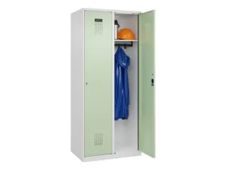locker,HxBxD 1850x800x500mm,2vak,vak B 400mm,cil.-slot,staand op vloer - 1