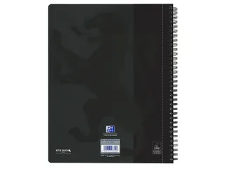 Collegeblok Oxford A4+ 4-gaats ruit 5mm 90vel zwart - 7