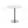 glazen bijzettafel,HxØ 550x495mm,rond,schotelvoet poedercoat.