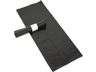 Vuilniszak 20 micron 60x80x0.02 cm 60L Zwart HDPE 20x20 rol - 1