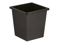 Vierkant Tapse Papierbak Metaal 27 Liter Zwart