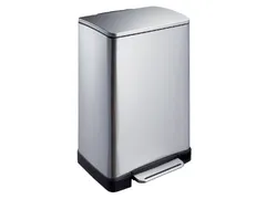 Afvalbak Pedaalemmer Rechthoekig 40 Liter Mat Rvs