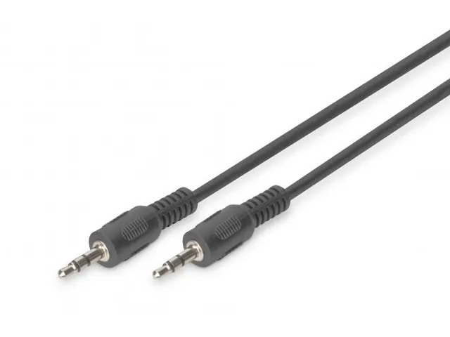 Audioverbindingskabel stereo 3,5 mm 1,50m BC 2x0,10/10 M/M zwart